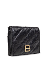 Balenciaga Crush Logo Plaque Wallet - Women