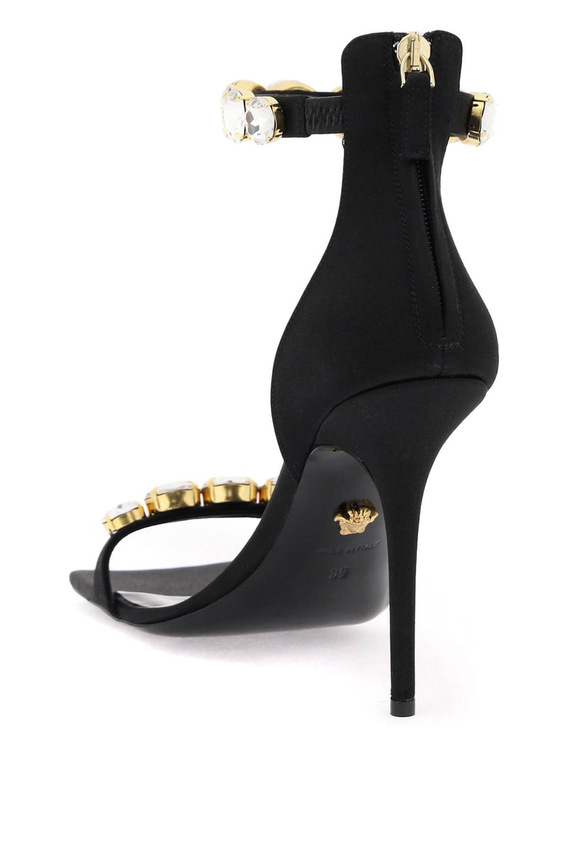 Versace Black Satin Sandal - Women