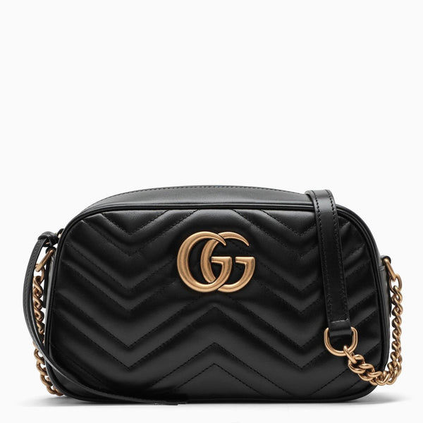 Gucci Black Gg Marmont Small Bag - Women