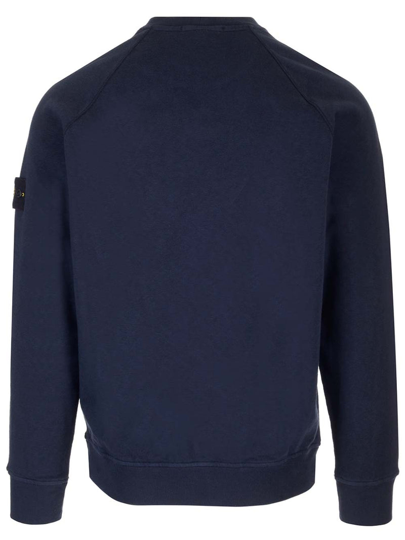 Stone Island Blue Sweatshirt With Mock Neck - Men