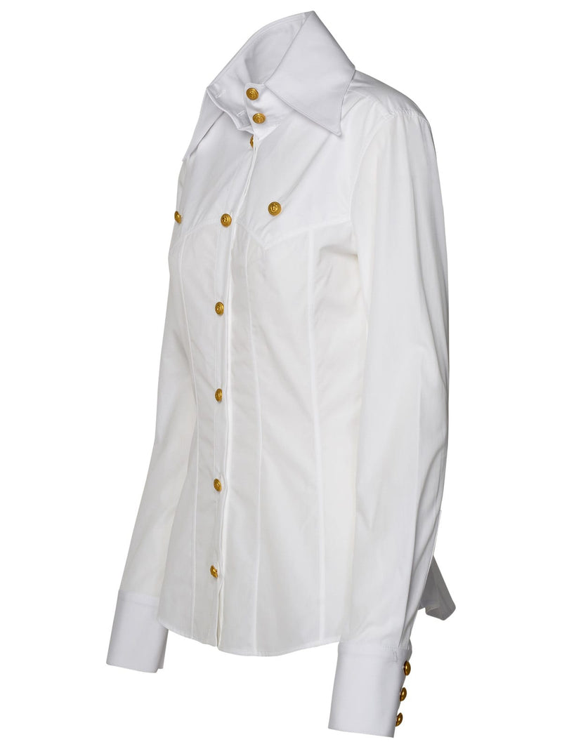 Balmain White Cotton Shirt - Women