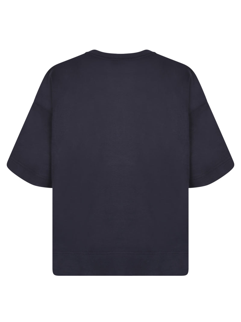 Moncler Logo Blue Roundneck T-shirt - Women