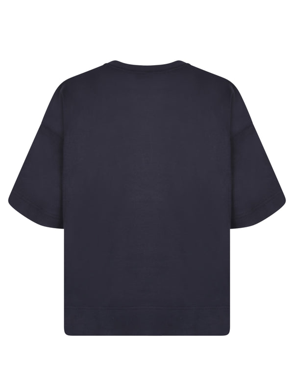 Moncler Logo Blue Roundneck T-shirt - Women