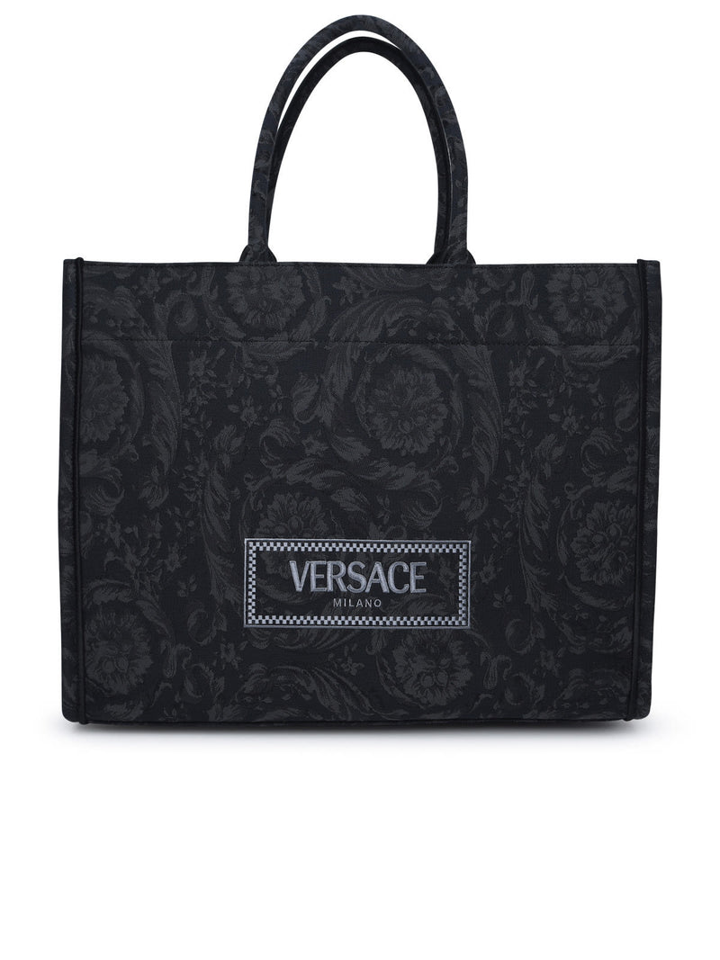 Versace Black Fabric Bag - Men