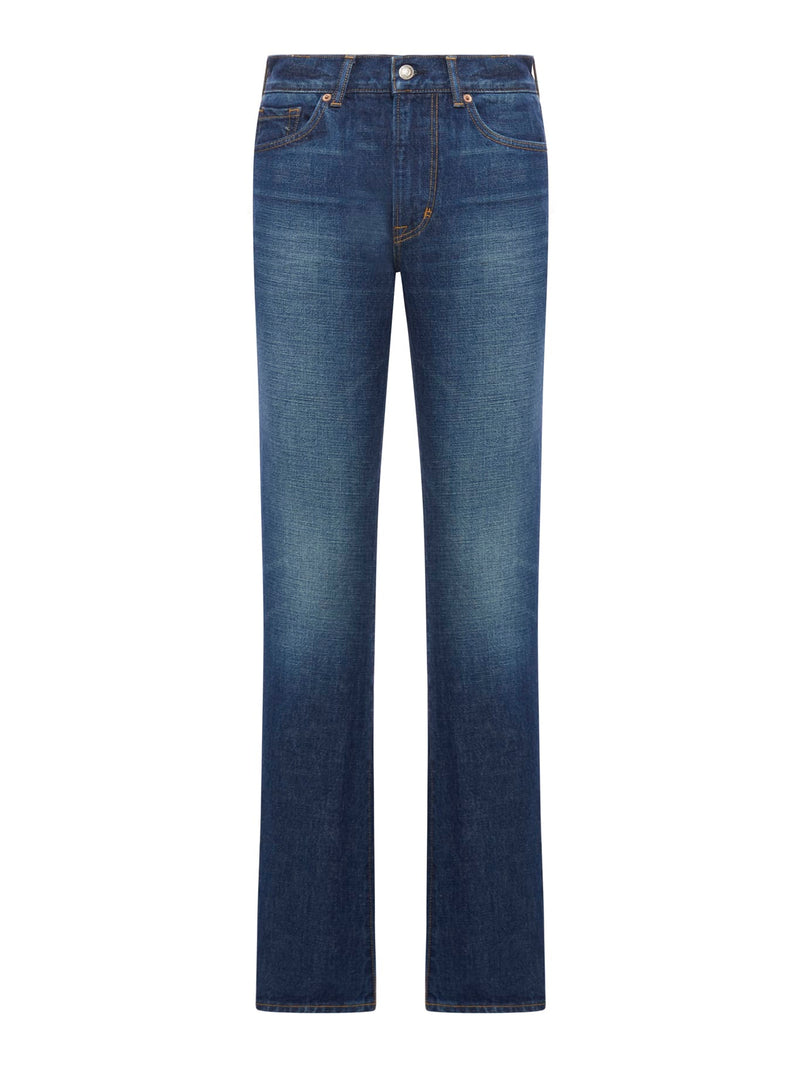 Tom Ford Stone Washed Denim Straight Pants - Women