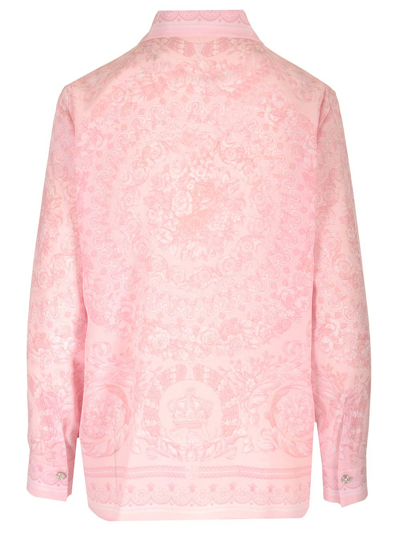 Versace Pink Silk Twill Shirt - Women