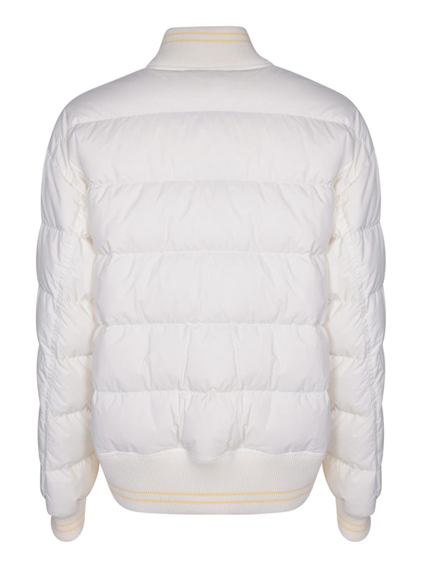 Moncler Argo White Bomber Jacket - Women