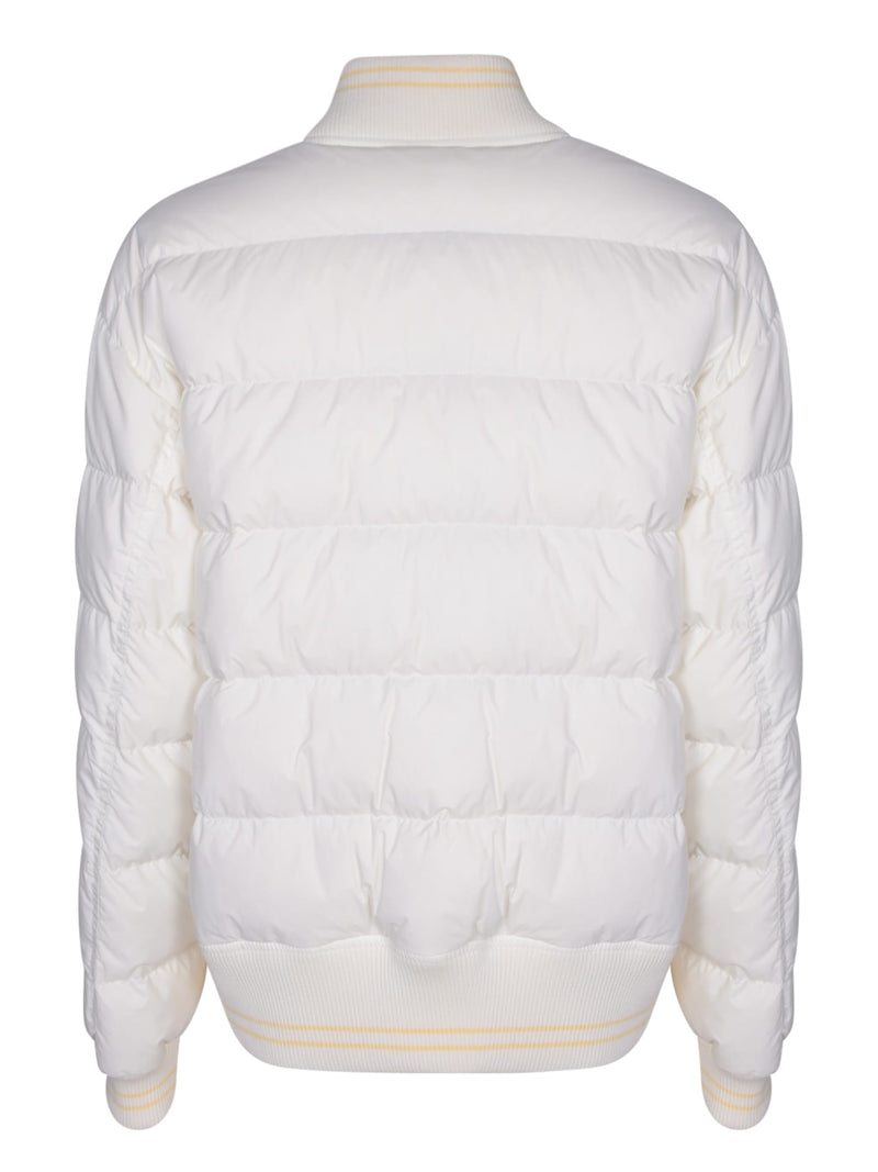 Moncler Argo White Bomber Jacket - Women