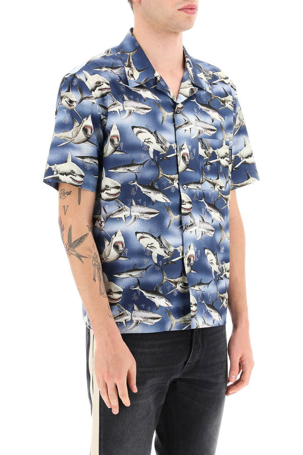 Palm Angels Sharks Bowling Shirt - Men