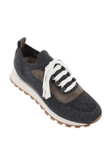 Brunello Cucinelli Sparkling Knit Sneakers - Women