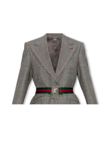 Gucci Belted Wool Blazer - Women