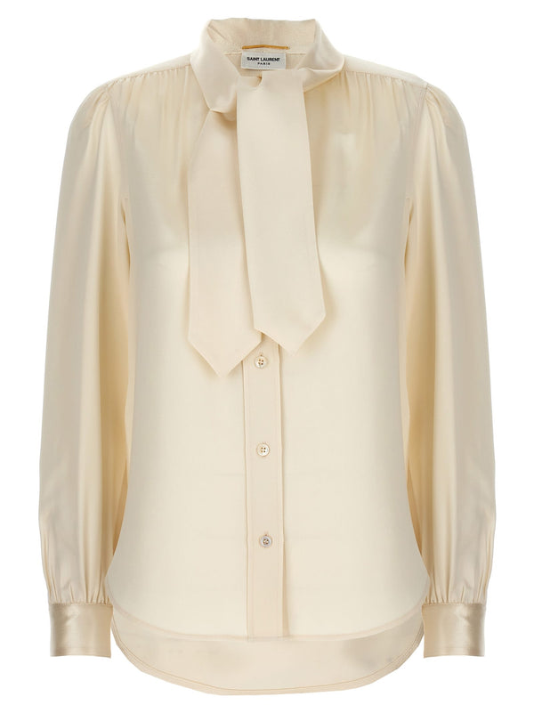 Saint Laurent Lavalliere Silk Shirt - Women