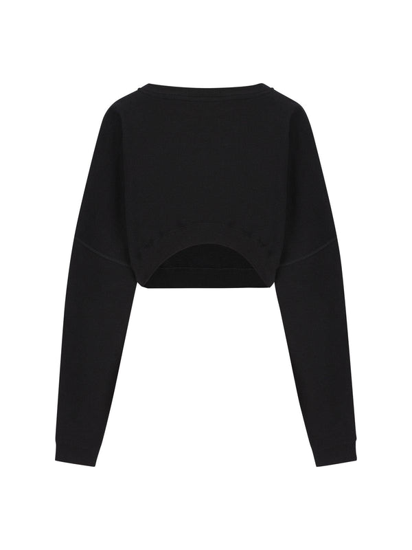 Saint Laurent Crewneck Cropped Sweatshirt - Women