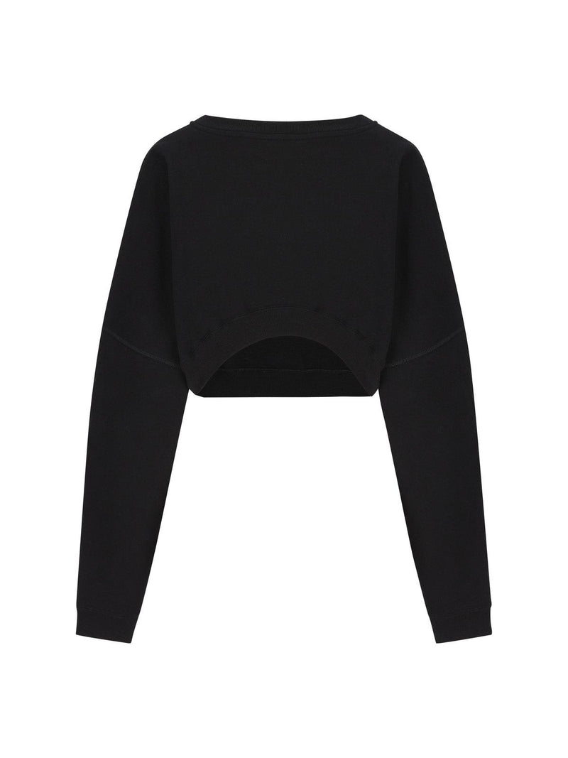 Saint Laurent Crewneck Cropped Sweatshirt - Women