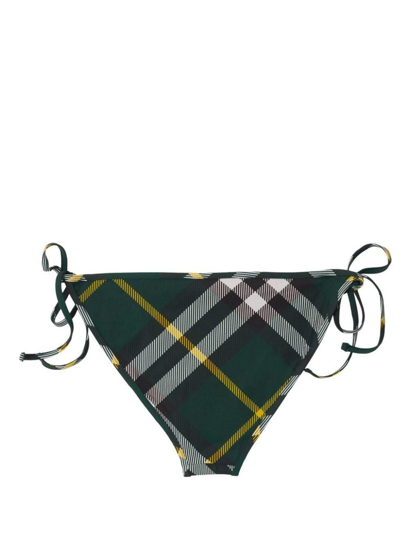 Burberry Checked Side-tied Bikini Bottoms - Women