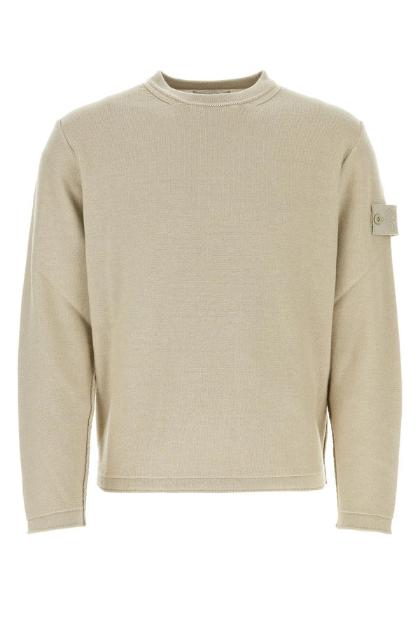 Stone Island Sand Cotton Blend Sweater - Men