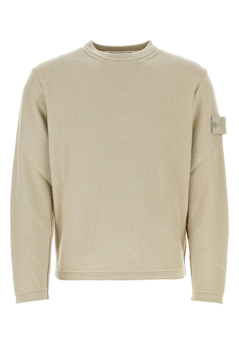 Stone Island Sand Cotton Blend Sweater - Men