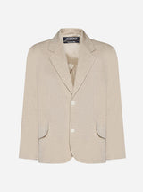 Jacquemus Titolo Linen And Wool Single-breasted Blazer - Men