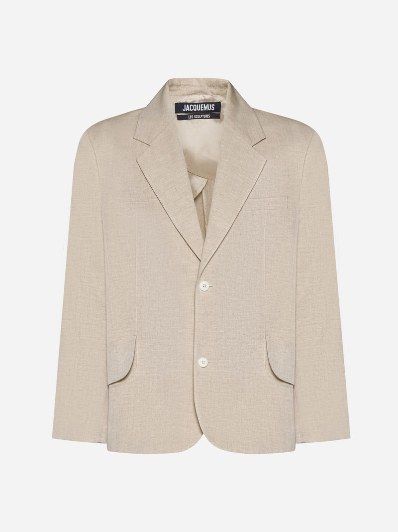 Jacquemus Titolo Linen And Wool Single-breasted Blazer - Men