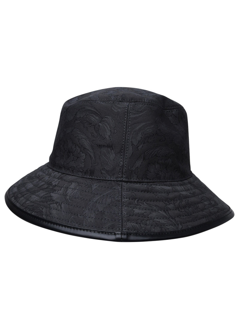 Versace Black Cotton Hat - Men