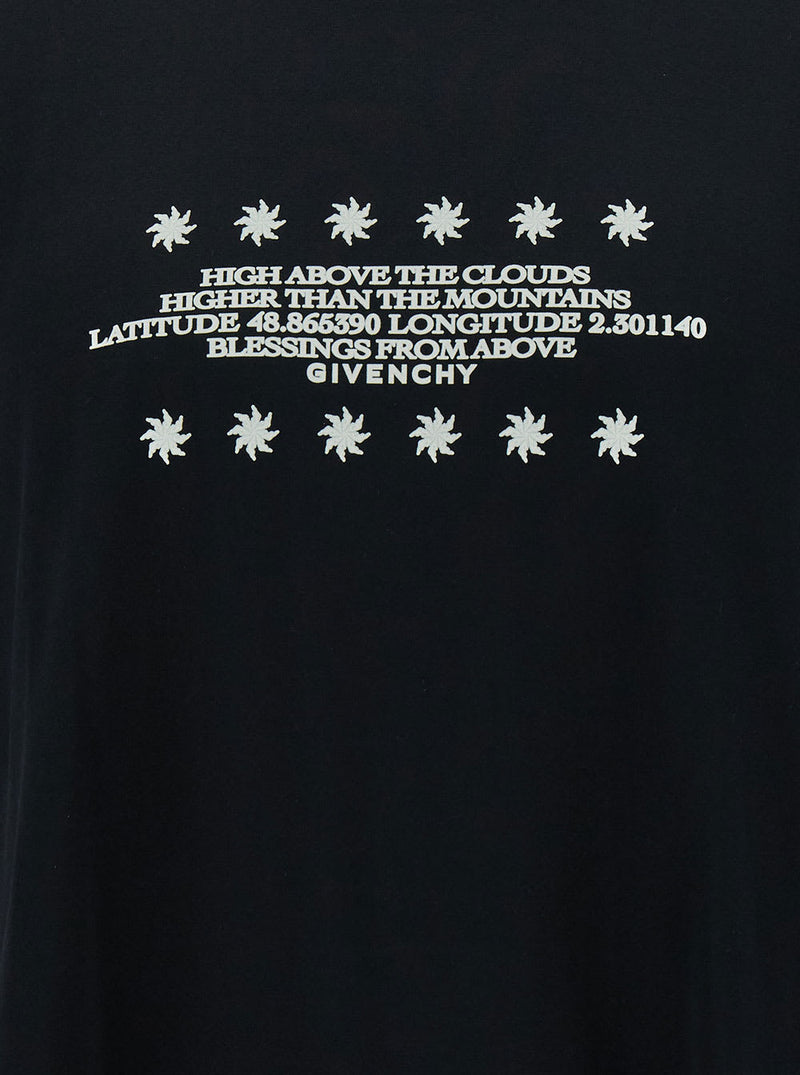 Givenchy Black T-shirt With Graphic Print In Cotton Man - Men