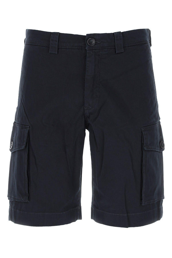 Woolrich Navy Blue Stretch Cotton Bermuda Shorts - Men