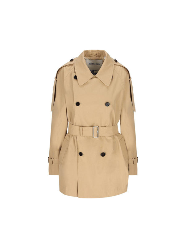 Burberry Double Breasted Belted Trench Coat - Women