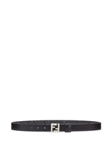 Fendi Leather Belt With Logo Initials - Men