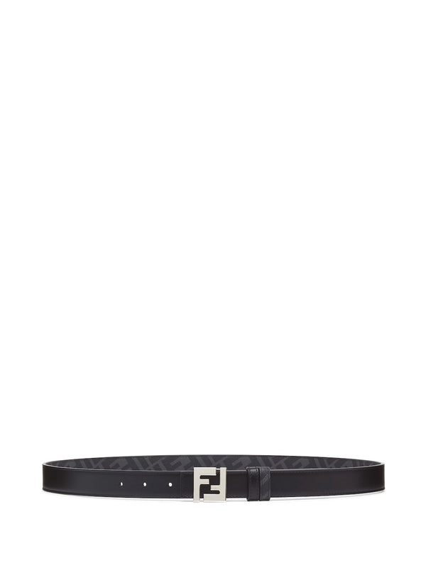 Fendi Leather Belt With Logo Initials - Men