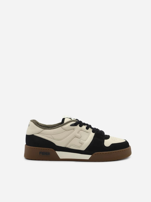 Fendi Match Sneakers In Leather With Suede Inserts - Men