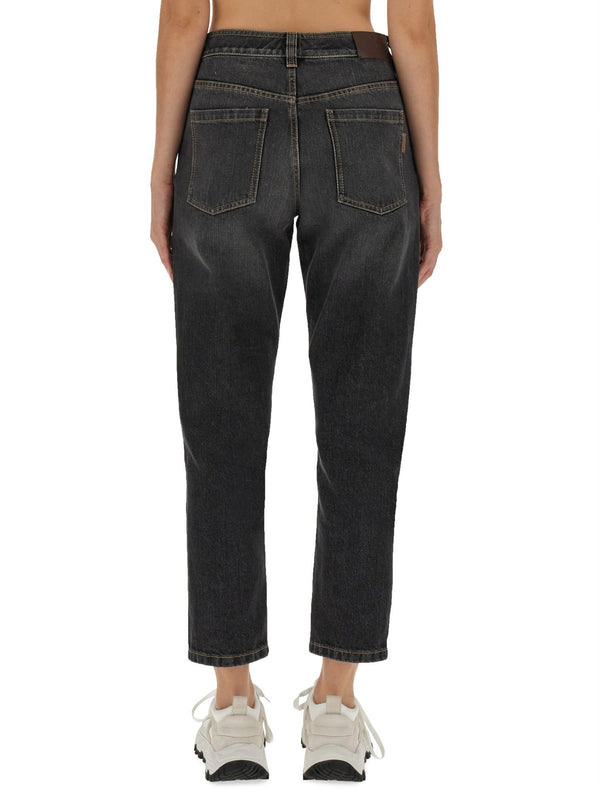 Brunello Cucinelli Button Detailed Tapered Jeans - Women