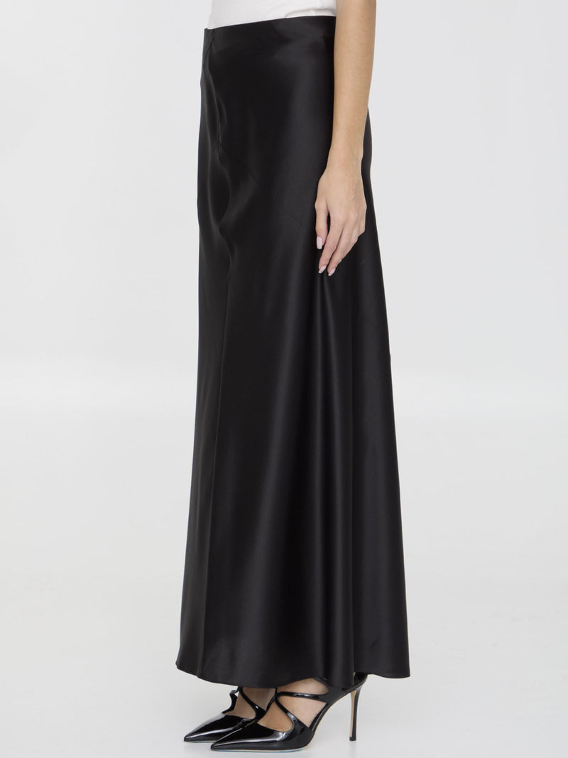 Saint Laurent Satin Long Skirt - Women