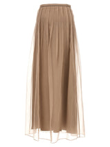 Brunello Cucinelli Silk Tulle Skirt - Women - Piano Luigi