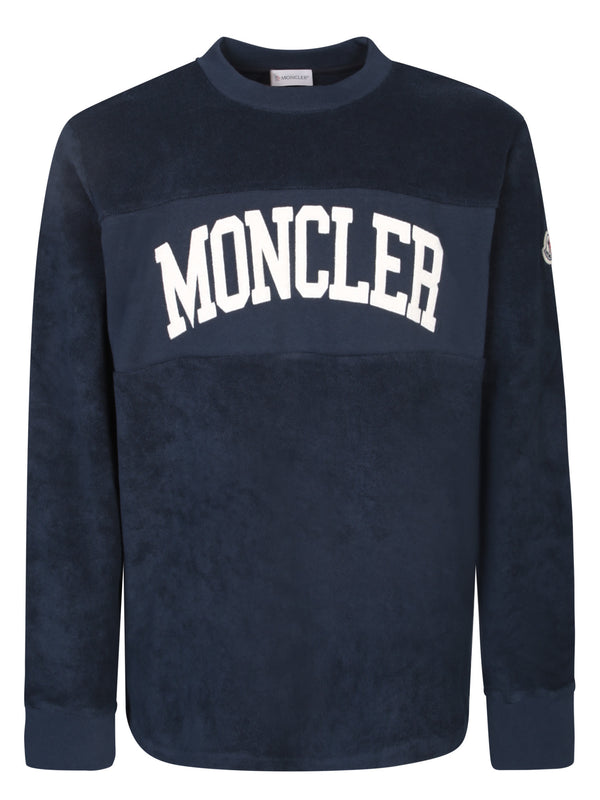 Moncler Logo University Blue Sweatshirt - Men