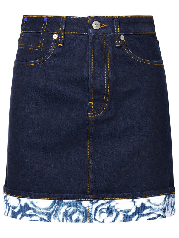 Burberry Indigo Blue Cotton Miniskirt - Women