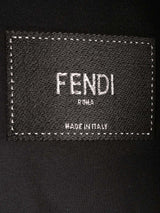 Fendi T-shirt With Leather Logo Patch - Men