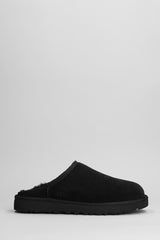 UGG Classic Slip-on Slipper-mule In Black Suede - Men