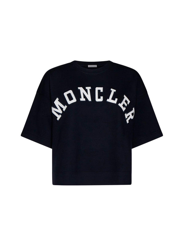 Moncler Logo Printed Cropped T-shirt - Women