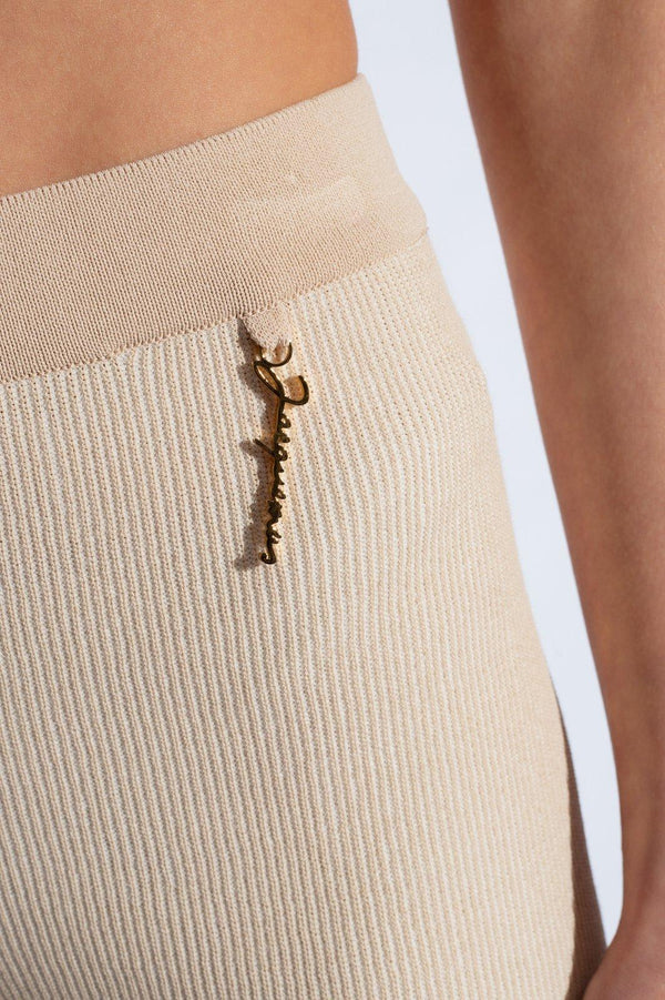 Jacquemus Charm Logo Knit Shorts - Women