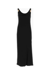 Versace Medusa Plaque Scoop Back Midi Dress - Women