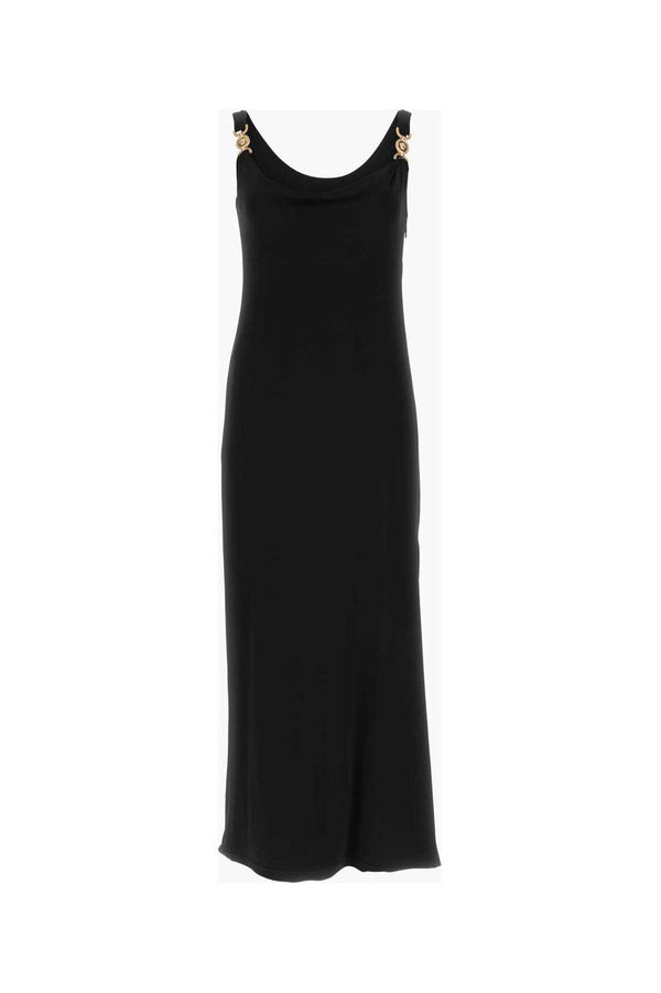 Versace Medusa Plaque Scoop Back Midi Dress - Women