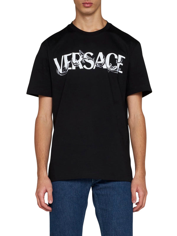 Versace Black T-shirt With Logo - Men