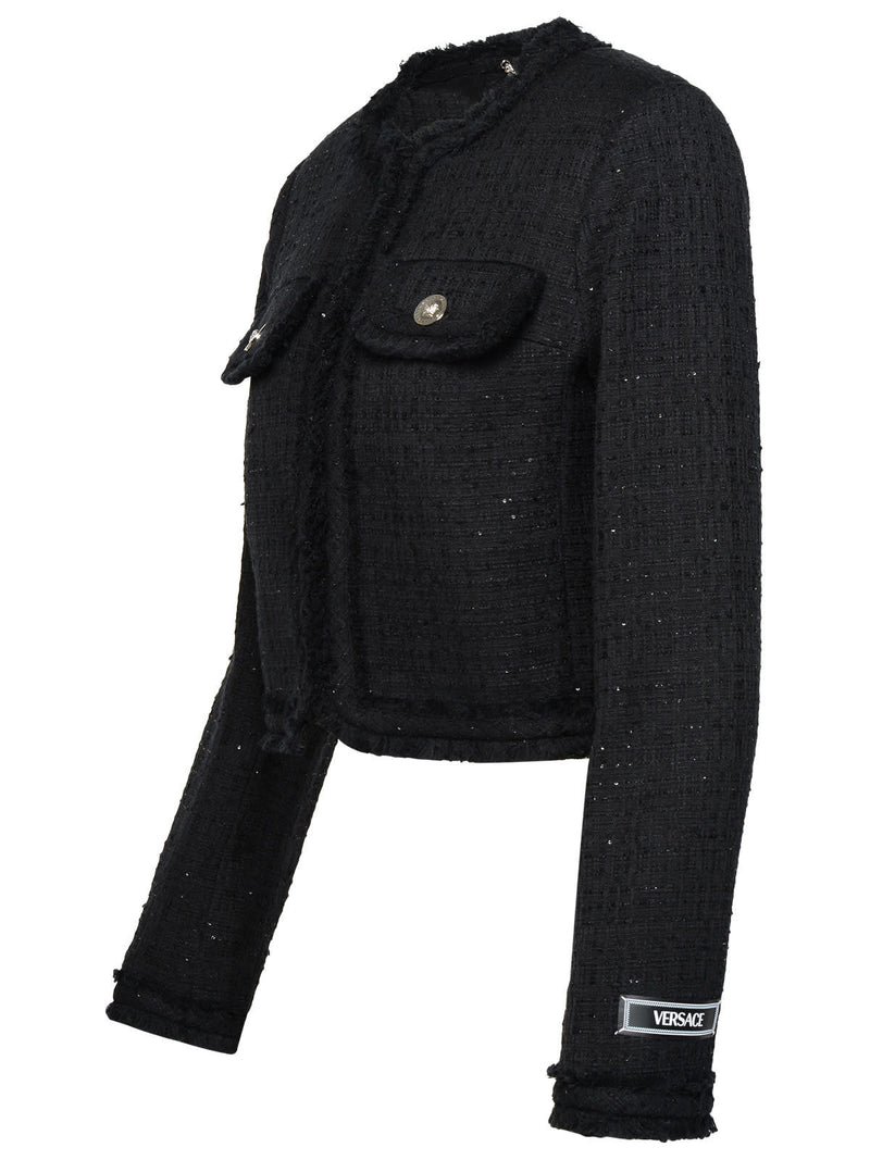 Versace Black Cotton Blend Jacket - Women