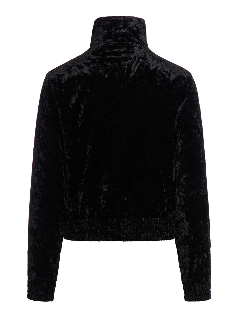 AMIRI Black Crushed Velvet Track Jacket - Men