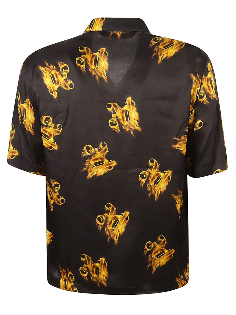 Palm Angels Burning Monogram Shirt - Men