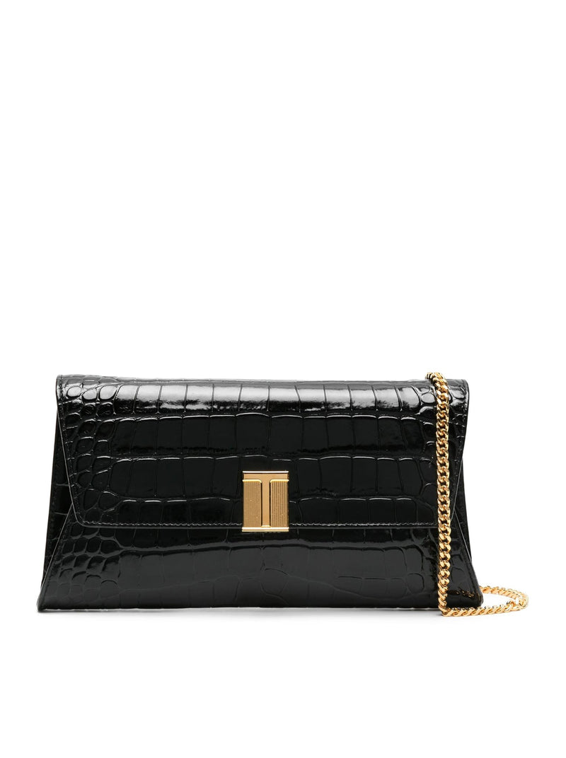 Tom Ford Shiny Stamped Croc Clutch - Women