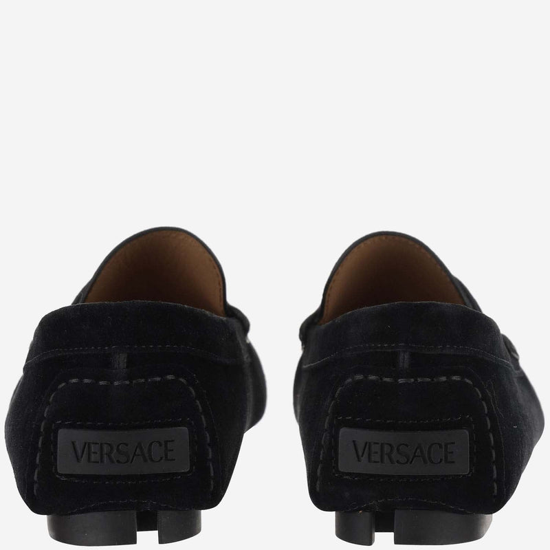 Versace Medusa Biggie Suede Driver Loafers - Men