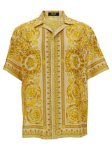 Versace Silk Barocco Champagne Print Bowling - Men