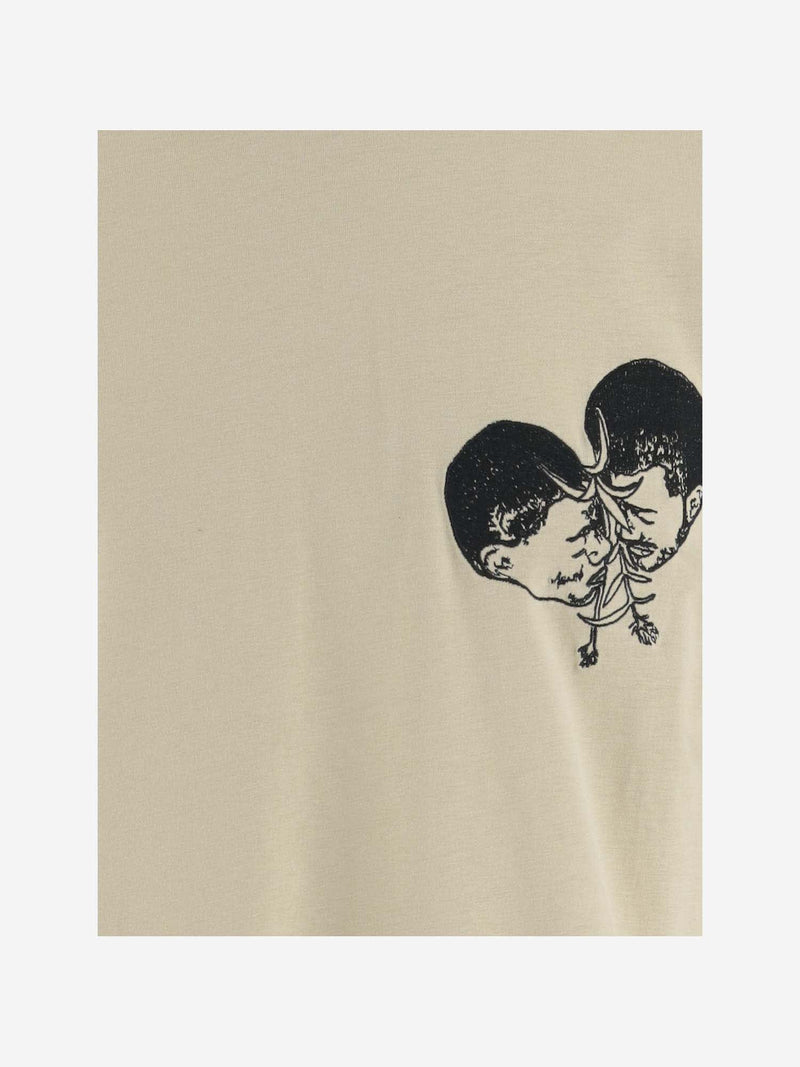 J.W. Anderson Cotton T-shirt With Graphic Print And Logo - Men