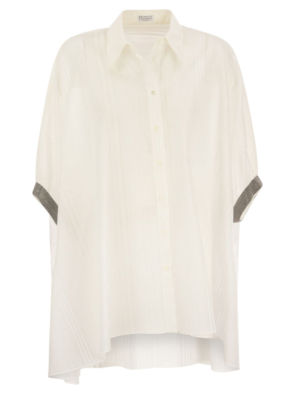 Brunello Cucinelli Semi-sheer Straight Hem Shirt - Women